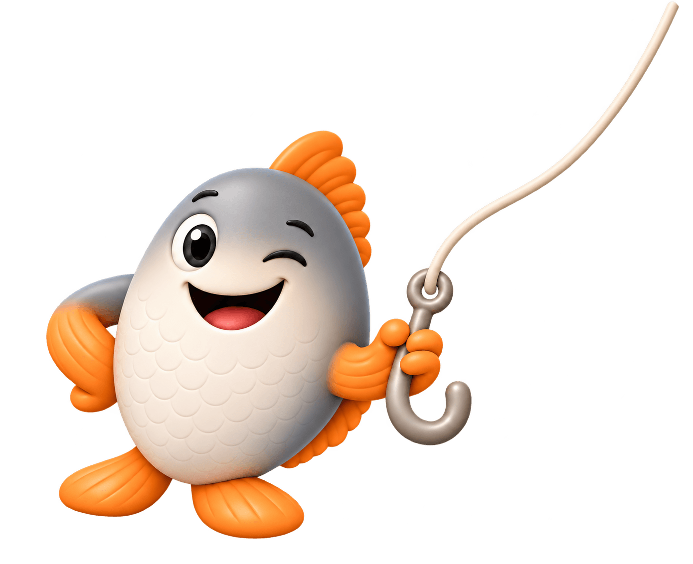 Scamable's friendly fish mascot